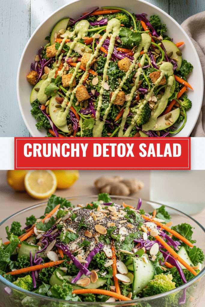 pinterest pin crunchy detox salad